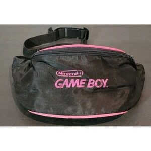 Vintage 1990's Nintendo Game Boy Fanny Pack Hot Pink Black Retro Bag Collectible